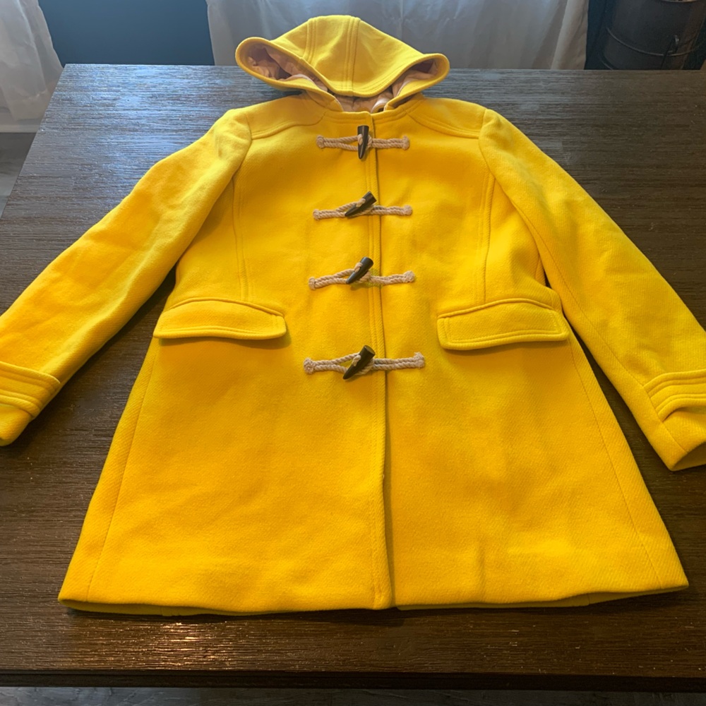 J. Crew Yellow Toggle Coat - Picture 6 of 14